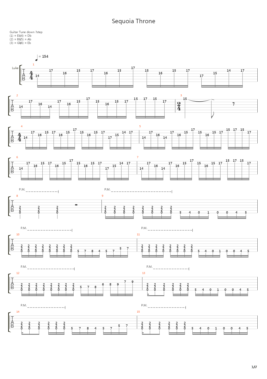 Sequoia Throne吉他谱