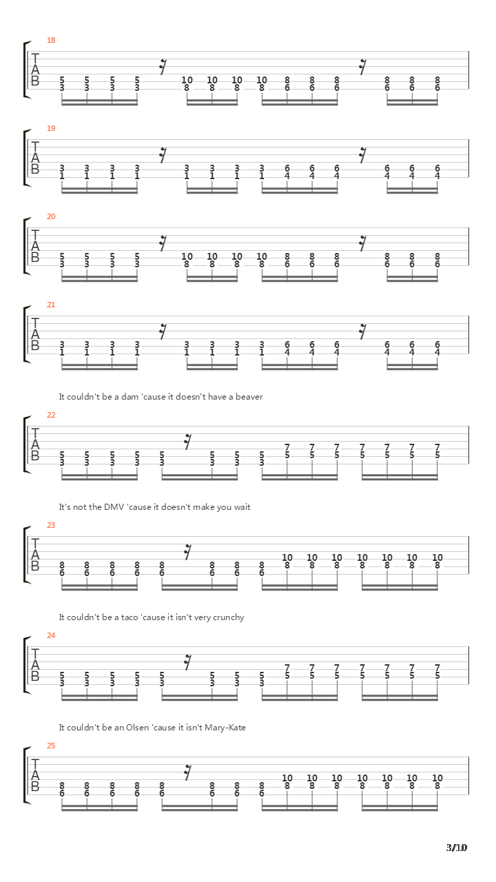 This Is Not A Song Its A Sandwhich吉他谱
