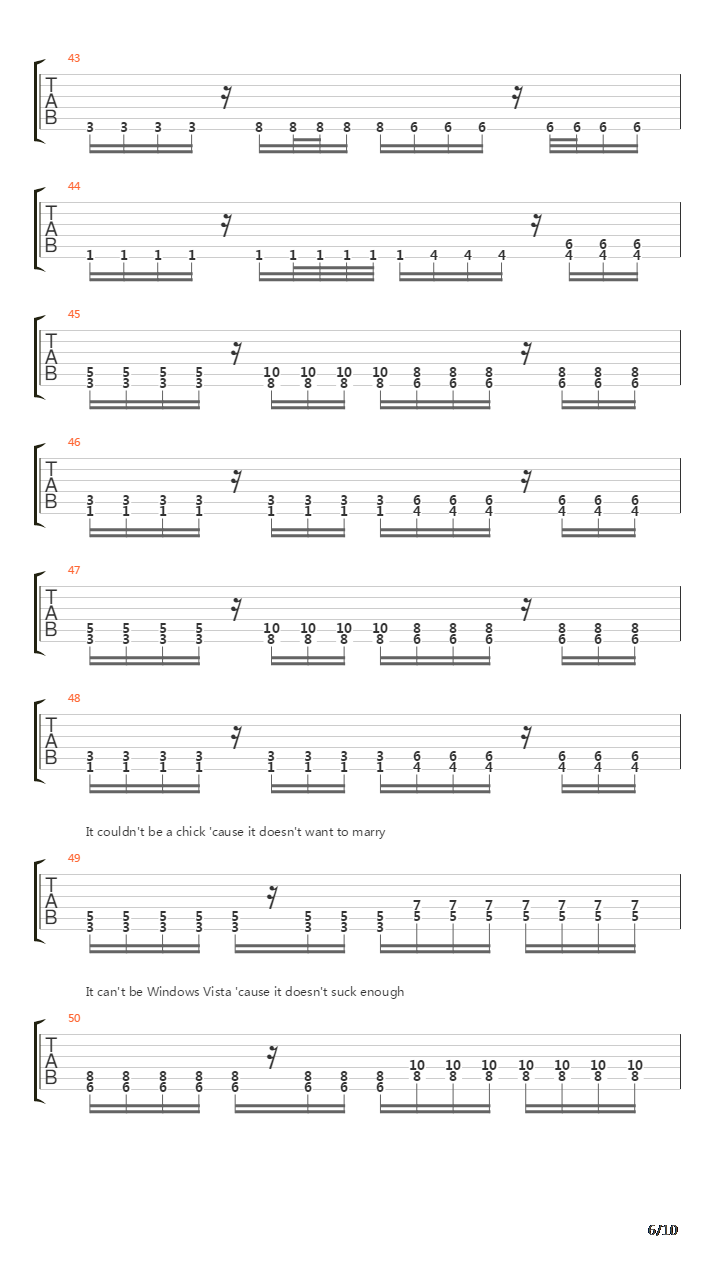 This Is Not A Song Its A Sandwhich吉他谱