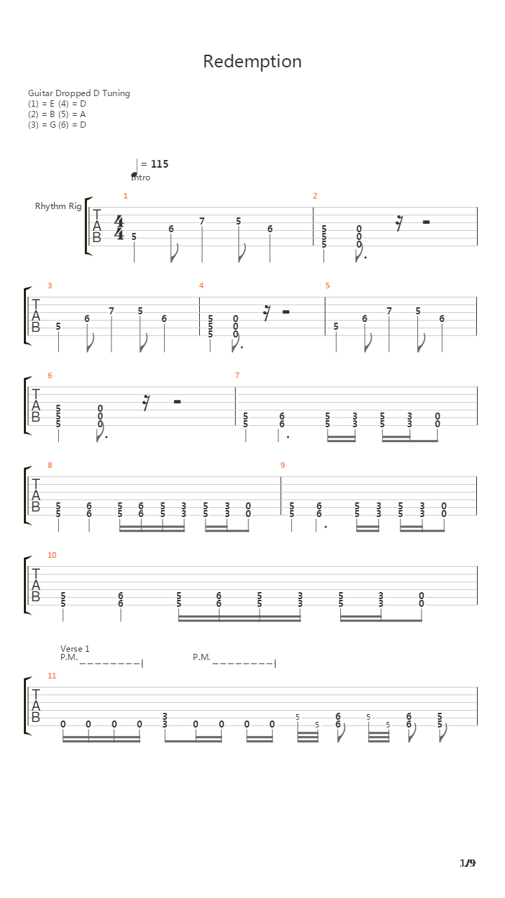 Redemption吉他谱
