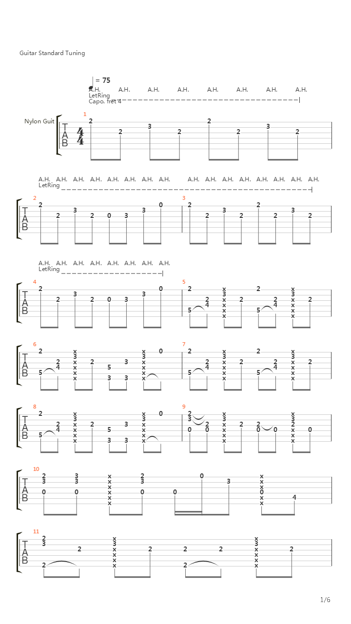 No Surprises (Fingerstyle)吉他谱