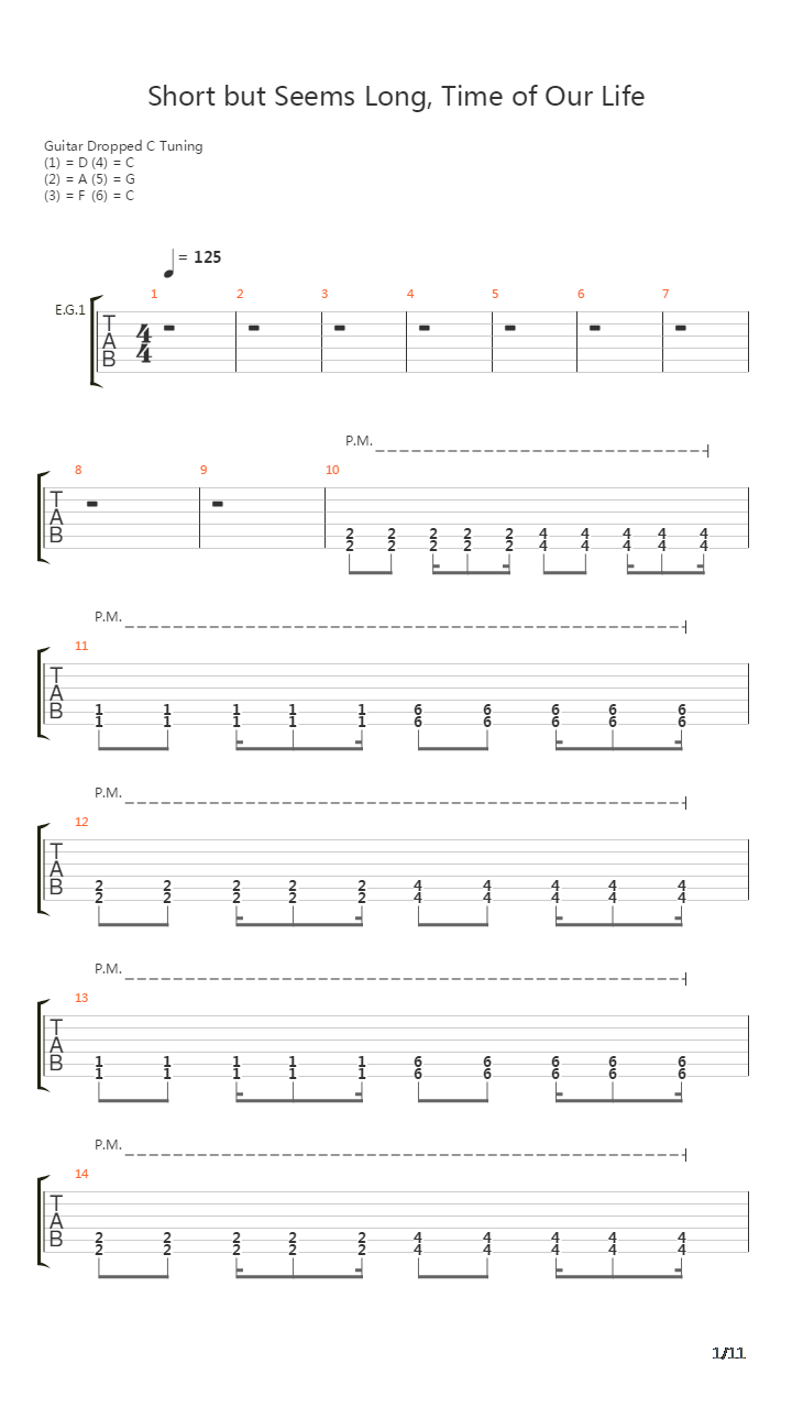 Short but Seems Long,Time of Our Life吉他谱