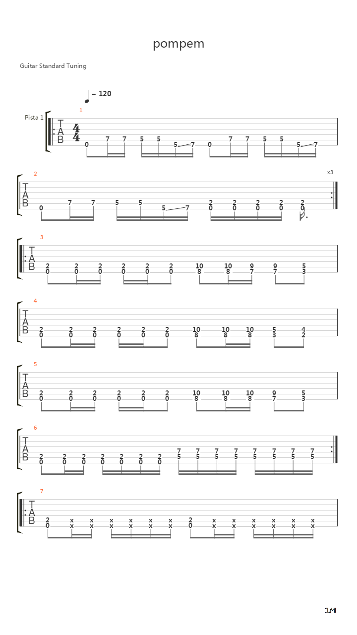 Pompem吉他谱