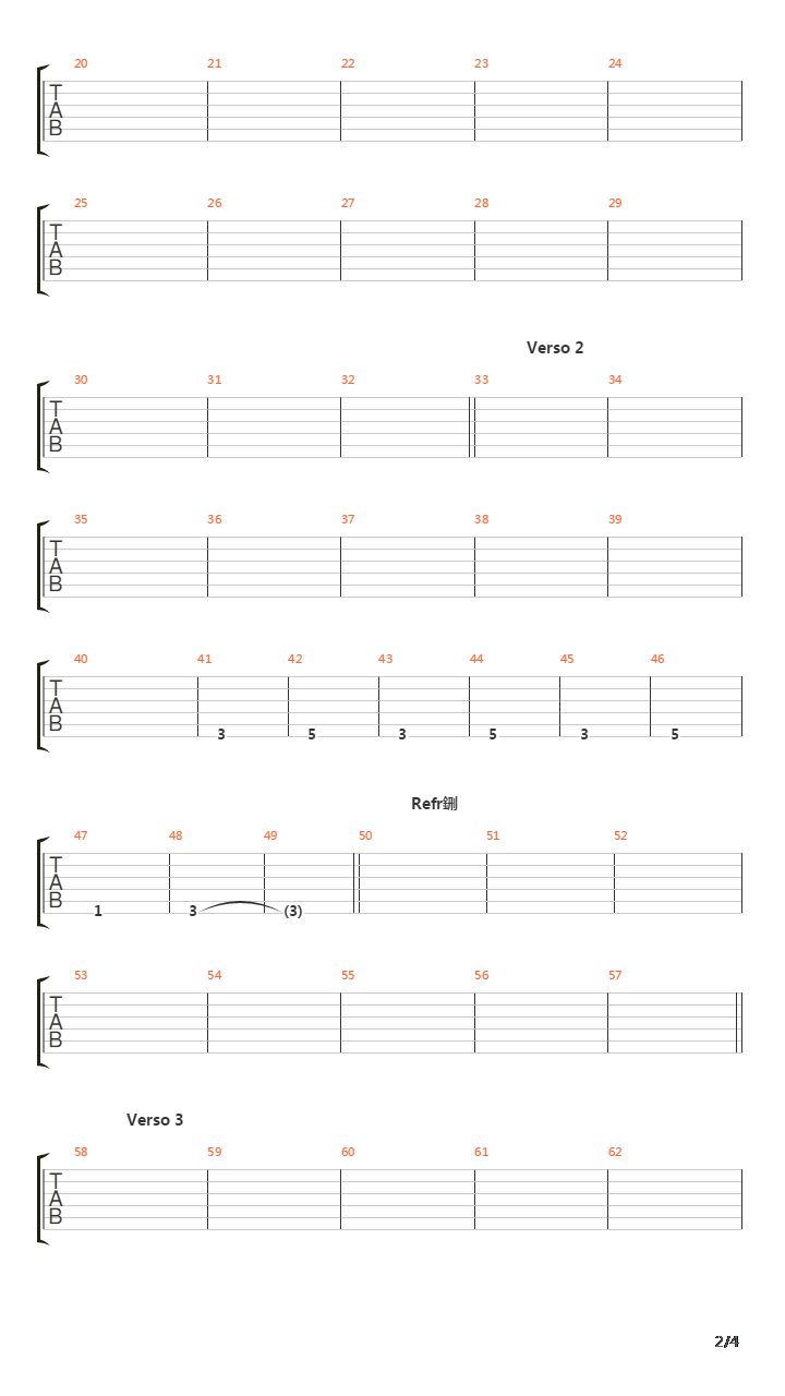 Sanidade吉他谱