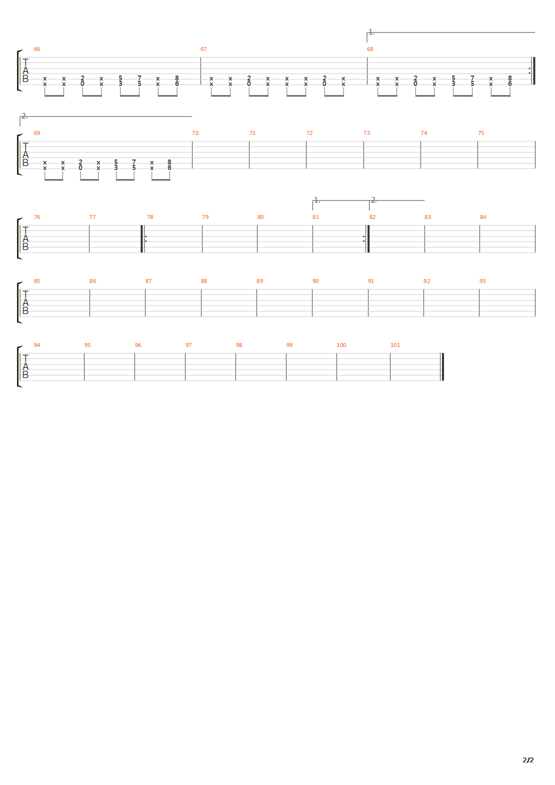 Links 2 3 4吉他谱