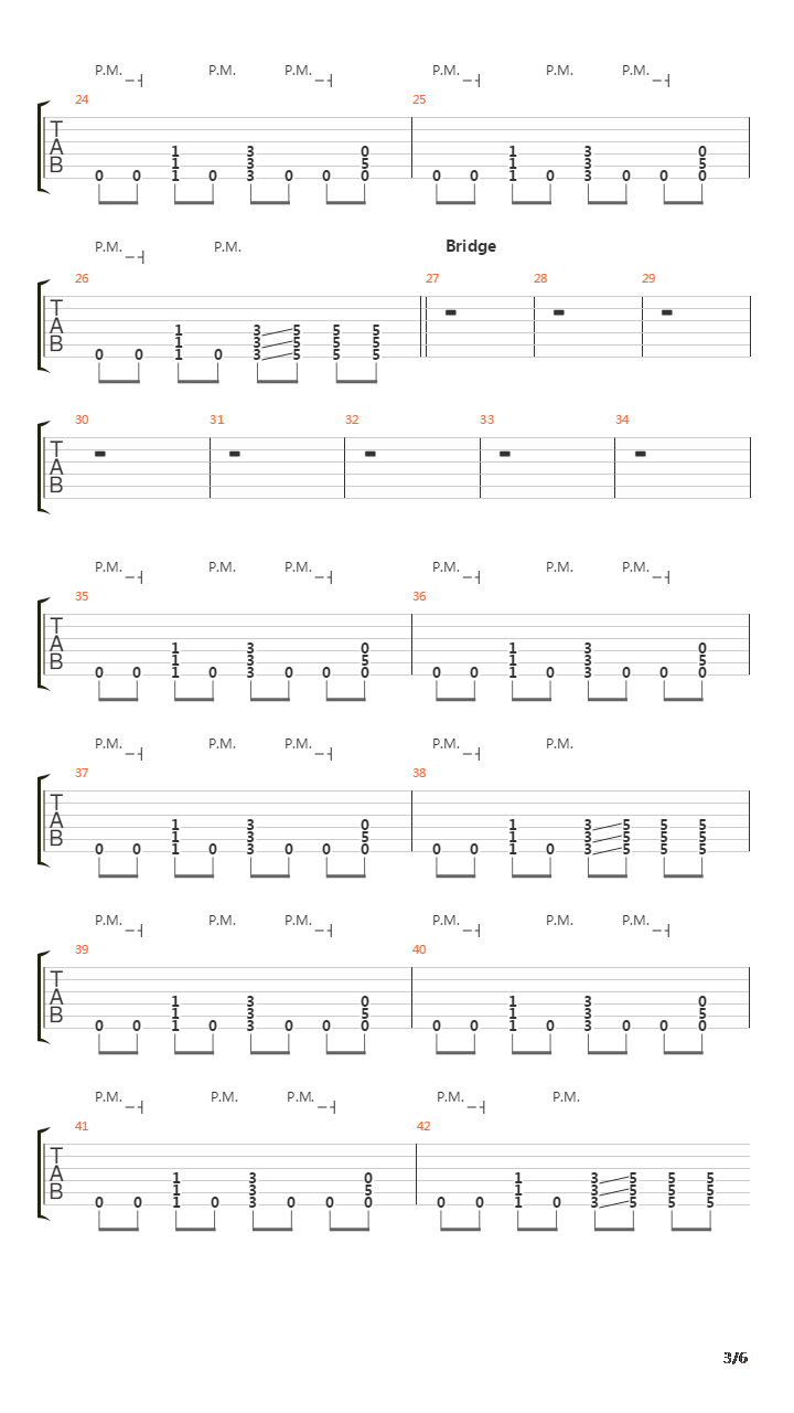 Los吉他谱