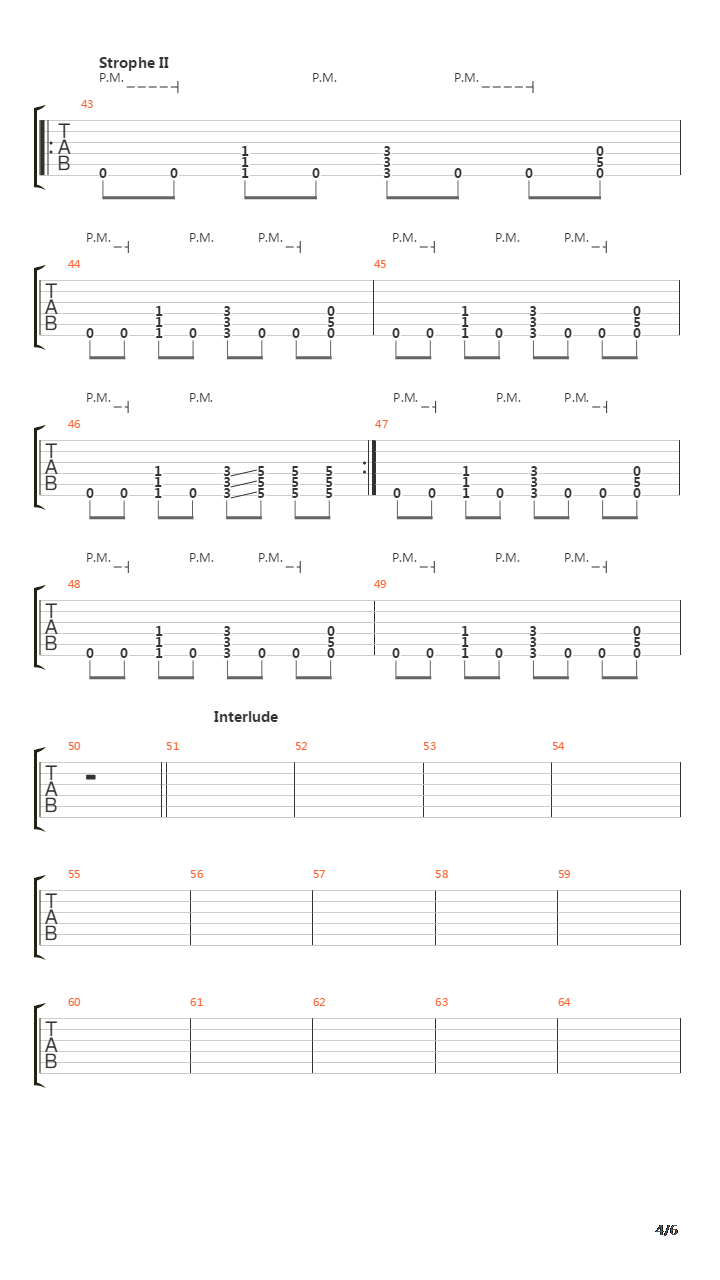 Los吉他谱