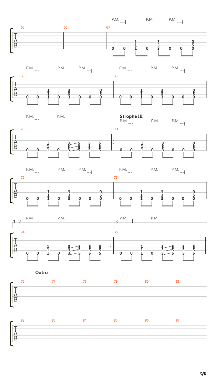 Los吉他谱