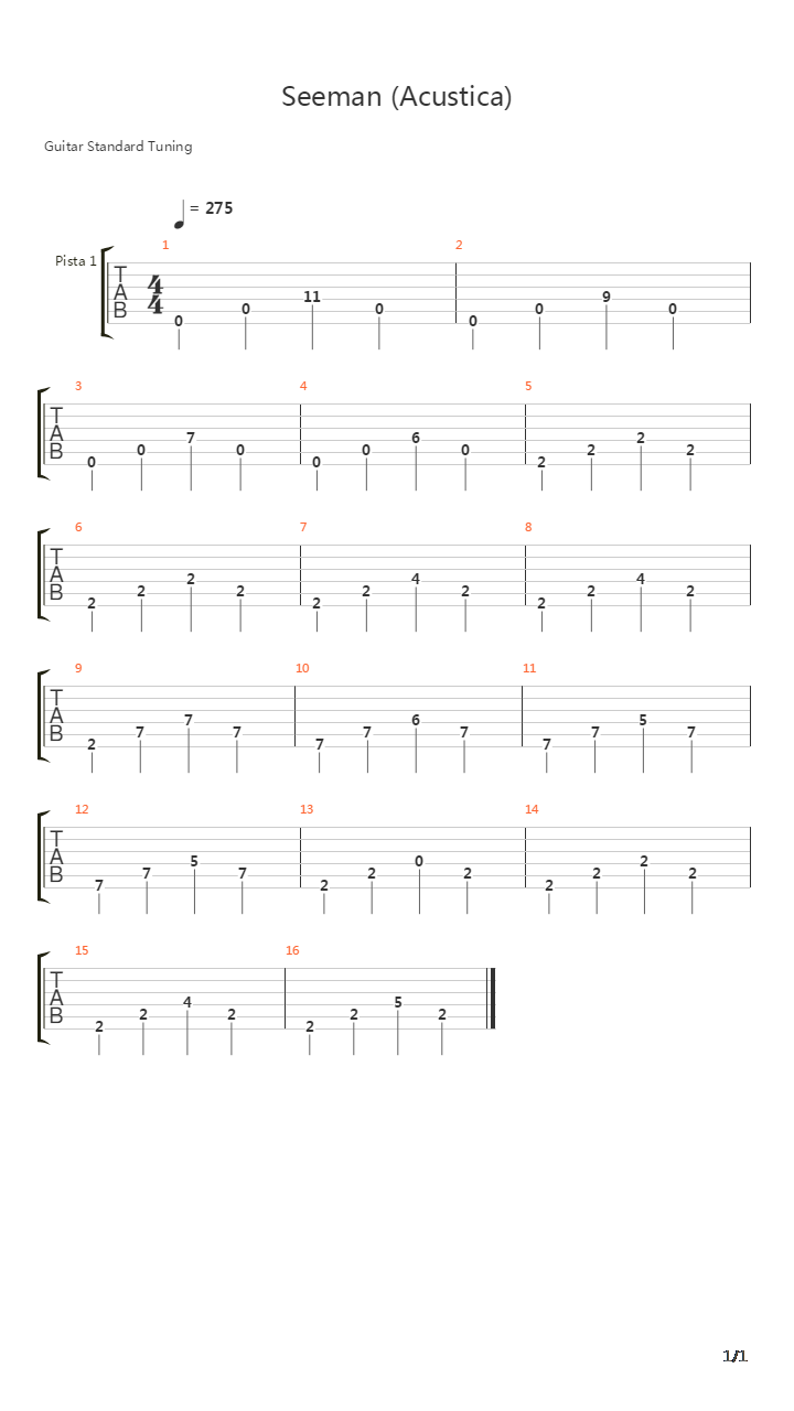 Seemann (Acoustic Guitar Version)吉他谱