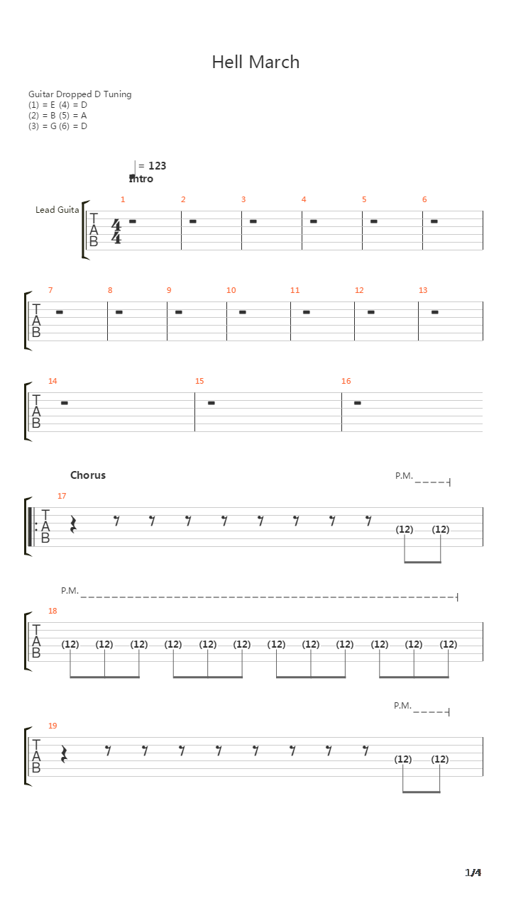 Hell March 4吉他谱