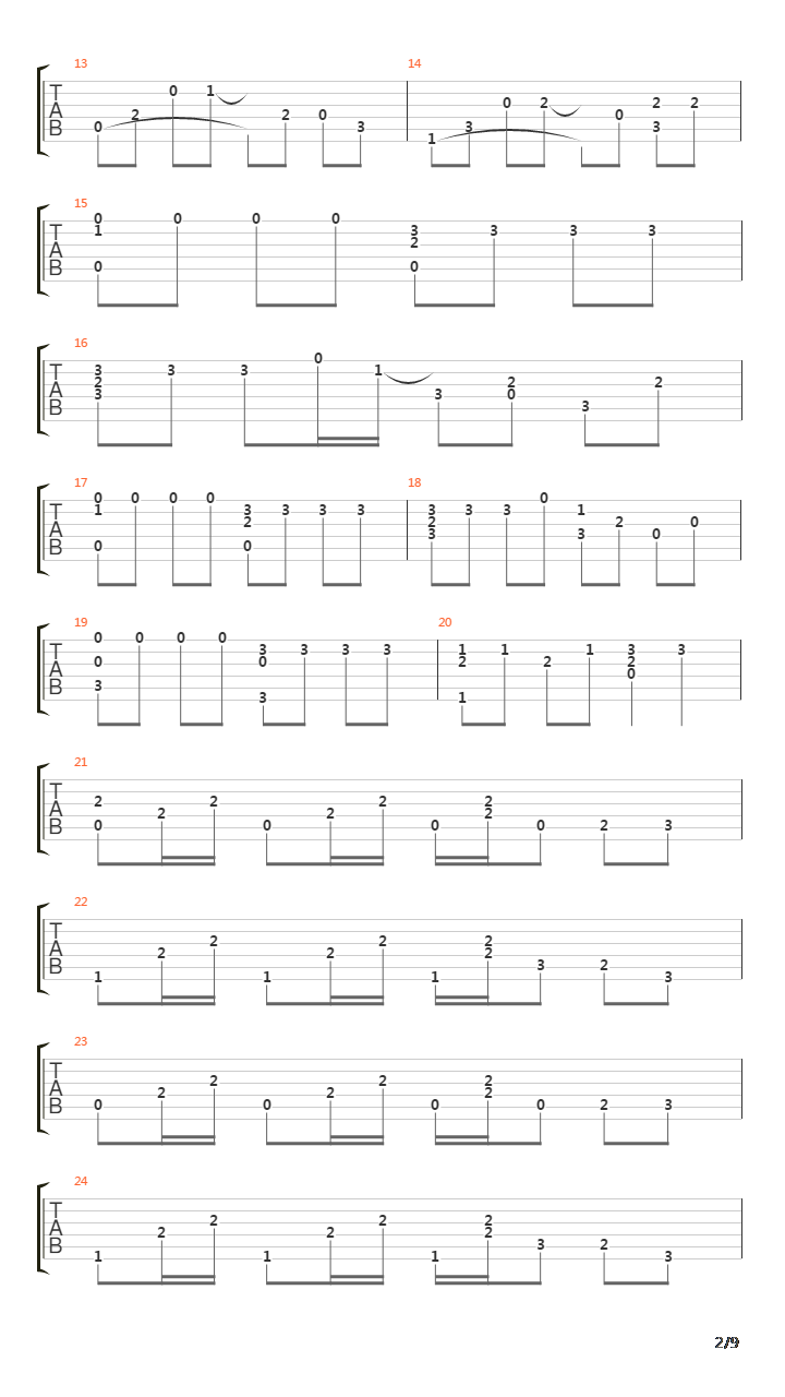 Californication (arranged for one acoustic guitar)吉他谱