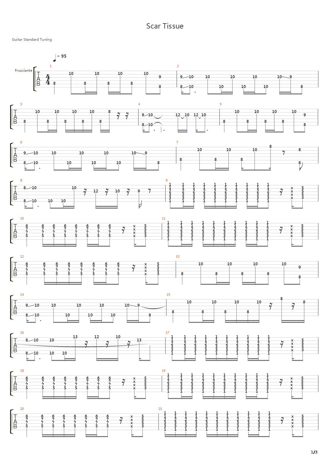 Scar Tissue(430)吉他谱