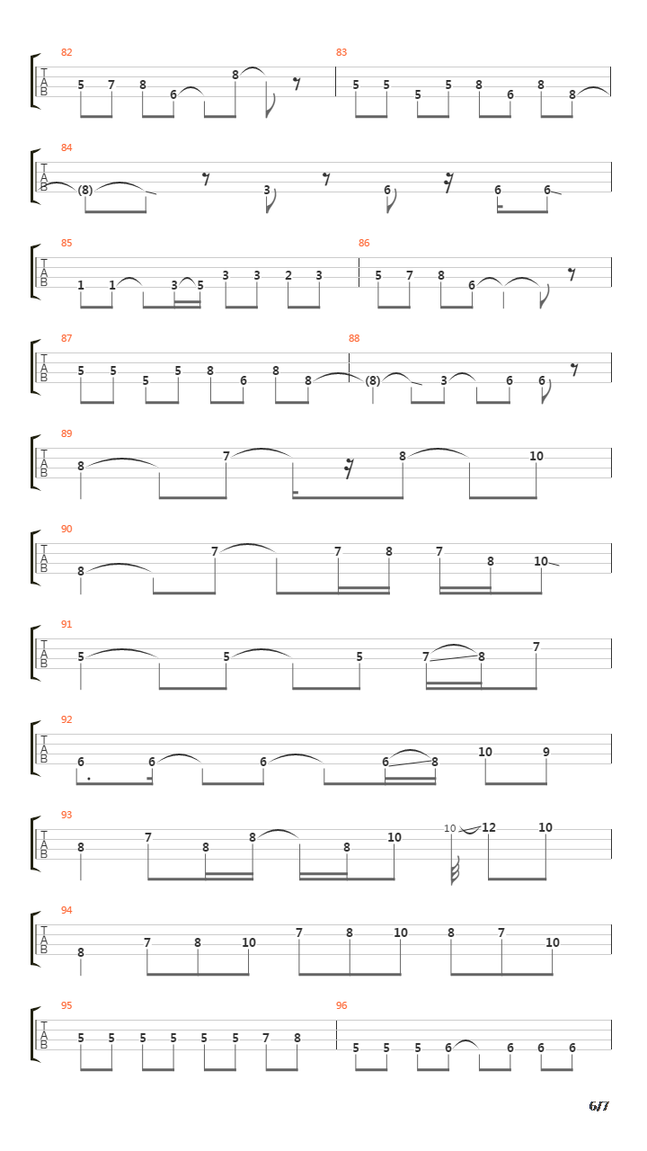 Soul to Squeeze(496)吉他谱