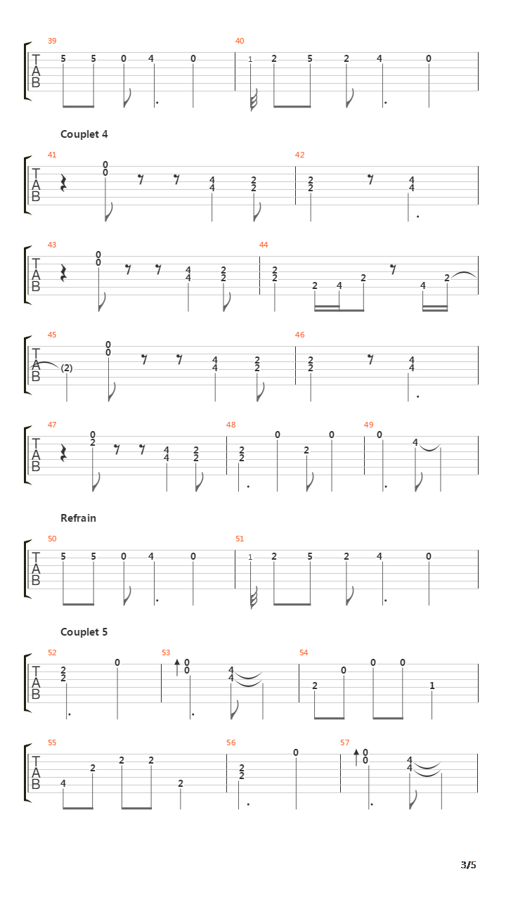L'entarte吉他谱