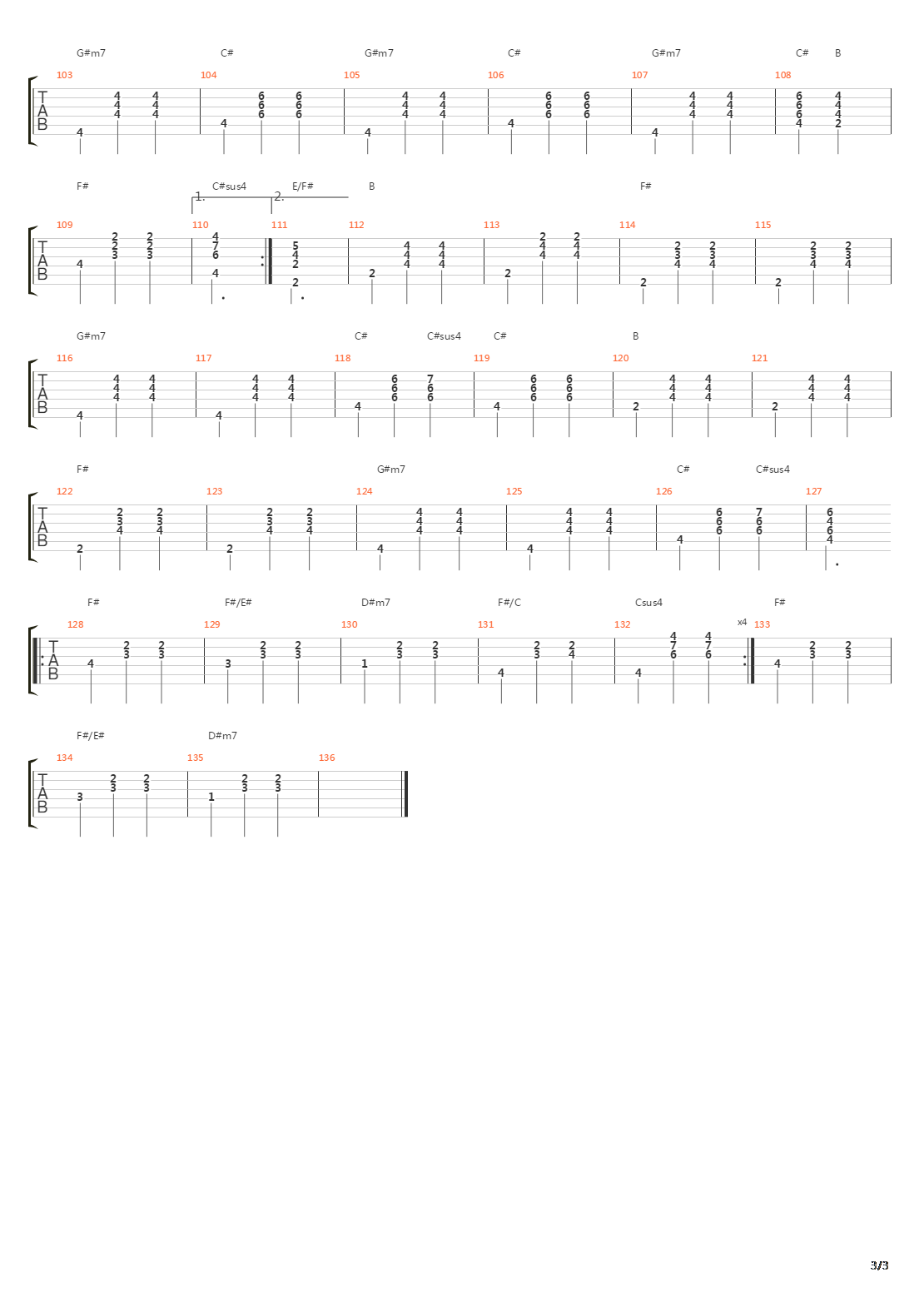 Près Des Auto-Tamponneuses吉他谱