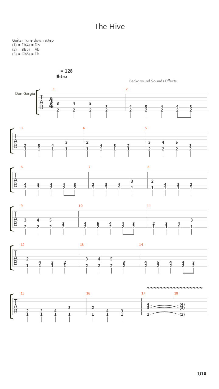 The Hive吉他谱