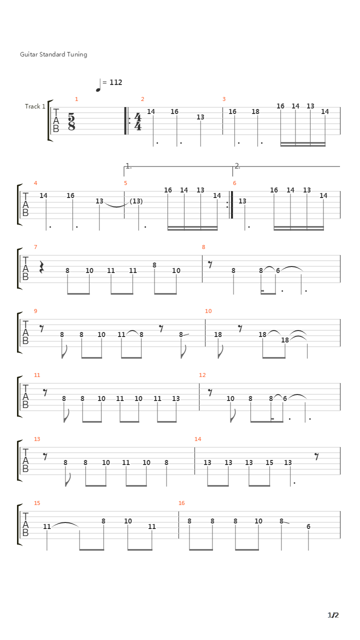 Never Gonna Give You Up(Metal)吉他谱