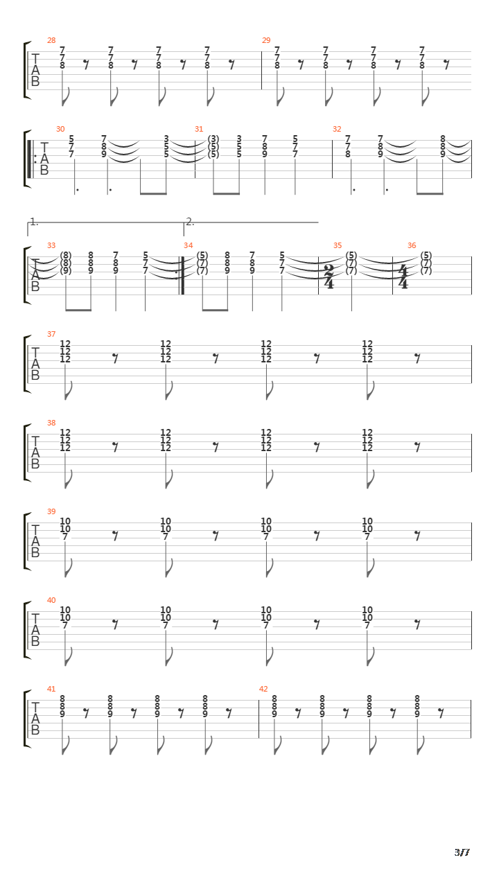 No Easy Way Out吉他谱