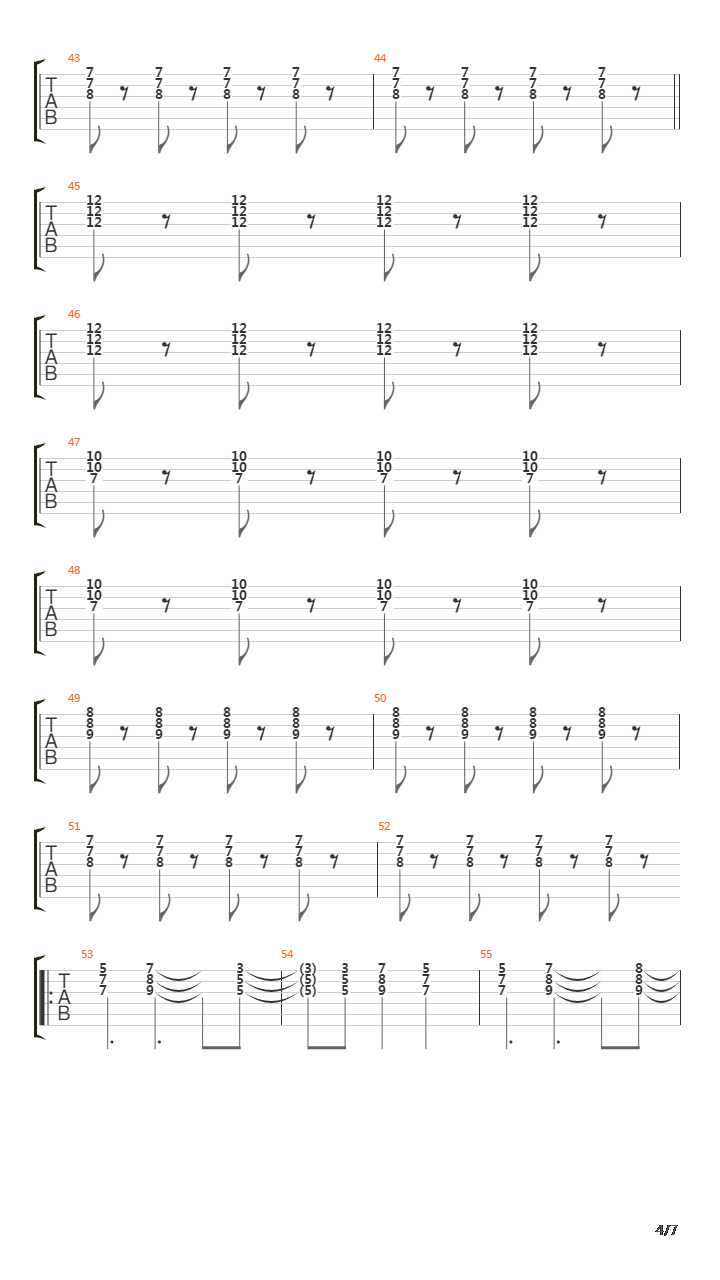 No Easy Way Out吉他谱