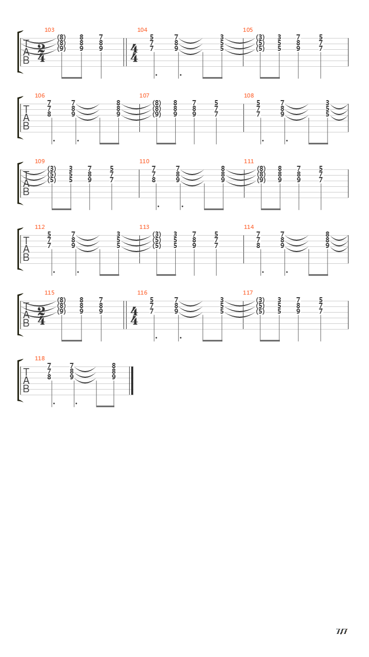 No Easy Way Out吉他谱
