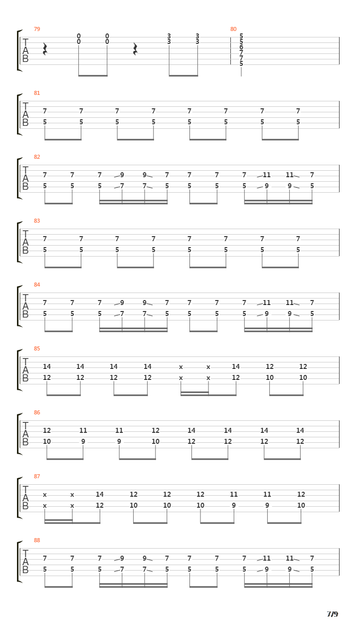 Song For吉他谱