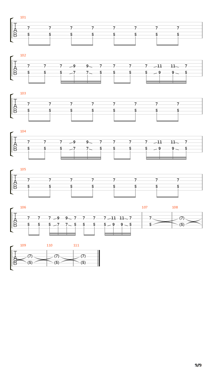 Song For吉他谱