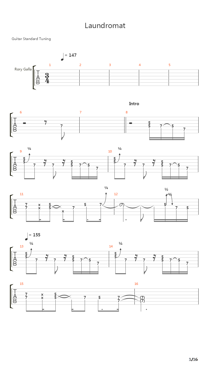 Laundromat吉他谱