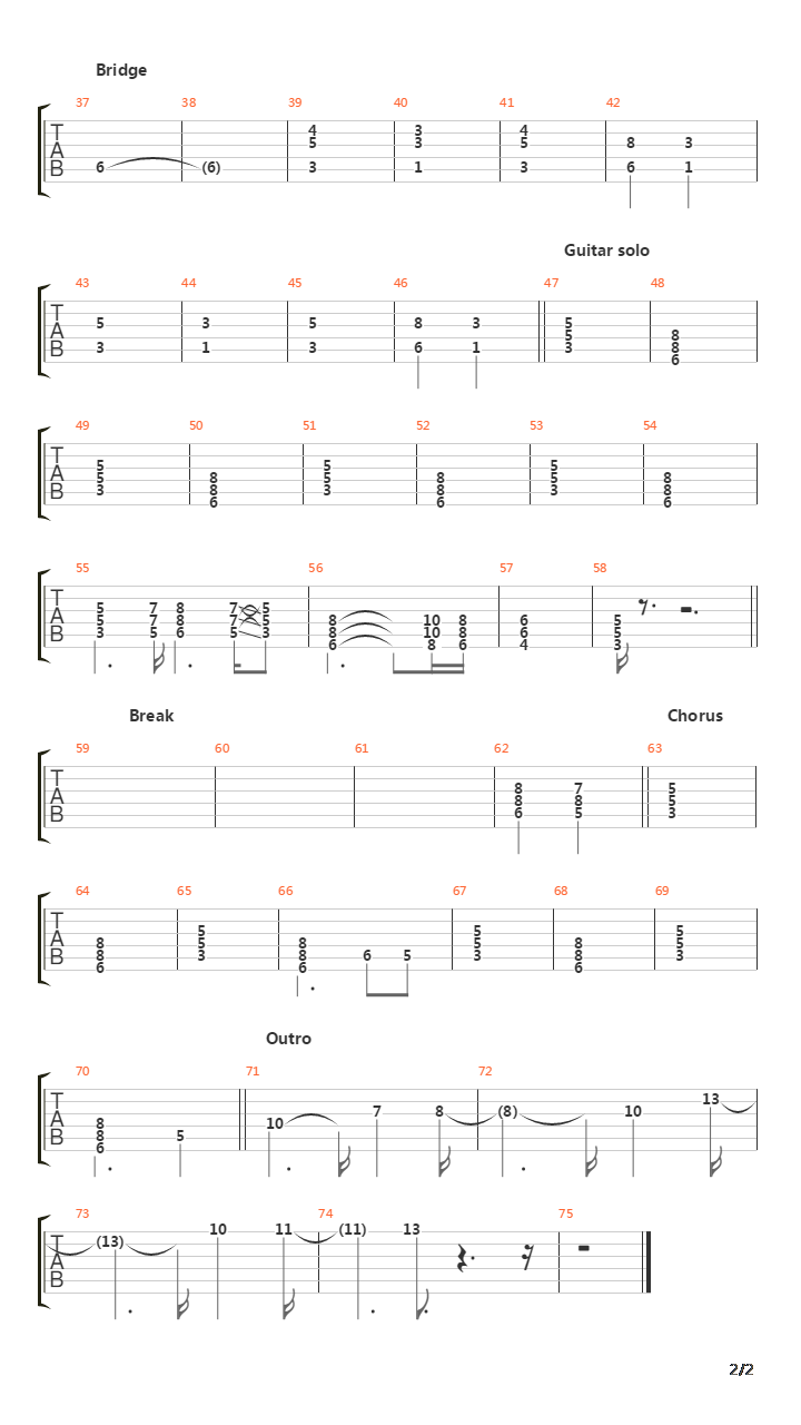 Saboteurs吉他谱