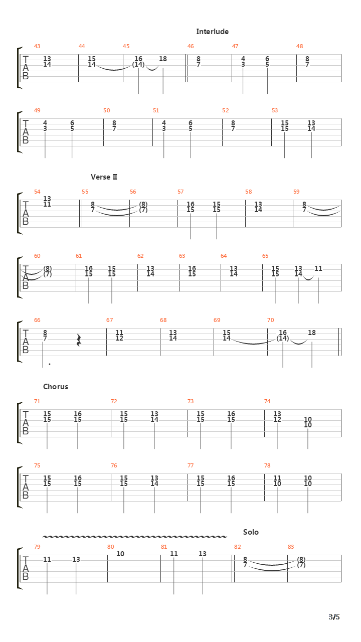 Union吉他谱