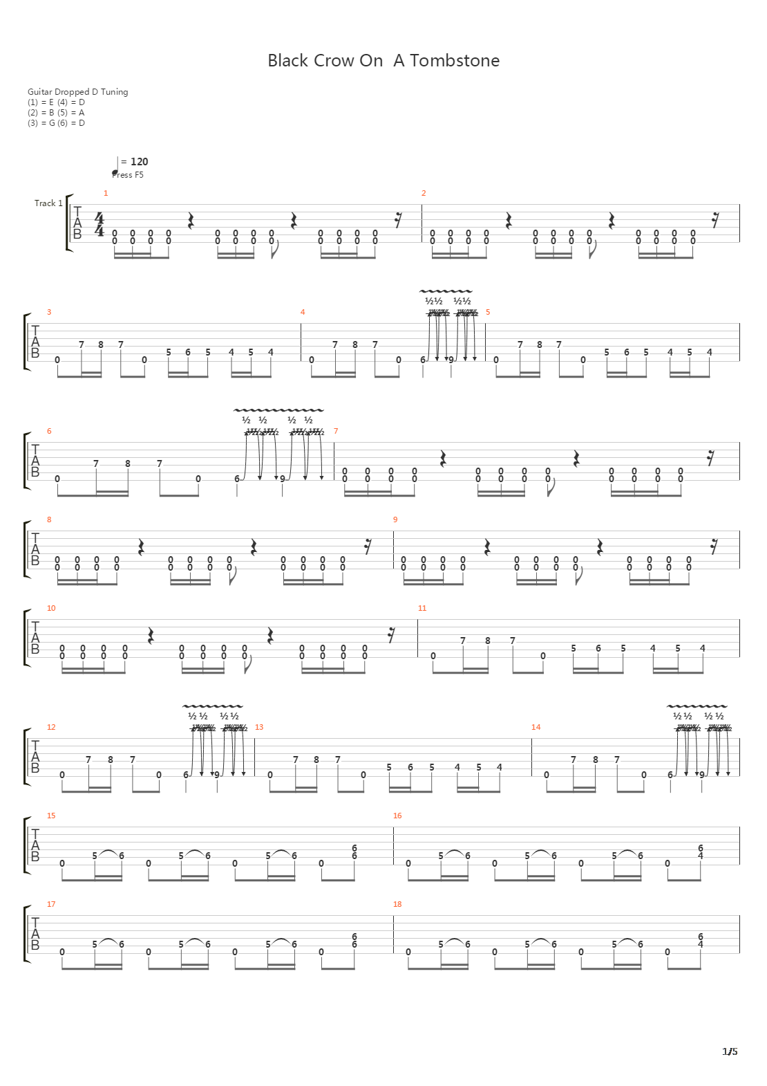 Black Crow On A Tombstone吉他谱