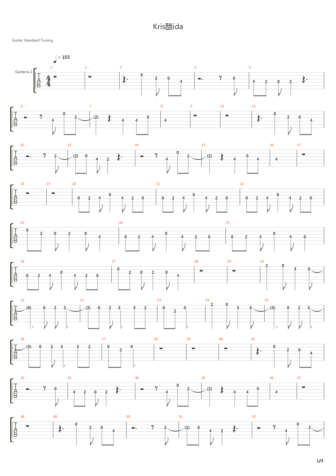 Krisalida吉他谱