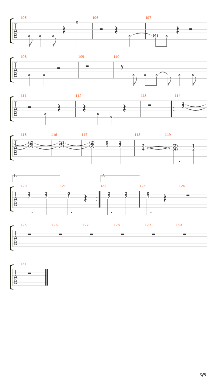 Standard吉他谱