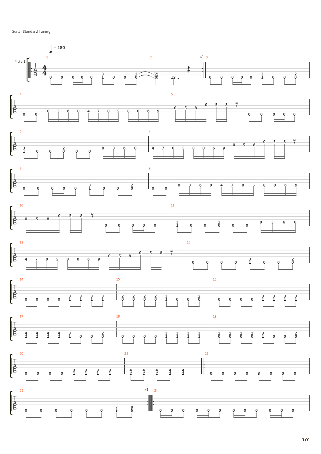 Tic Tac吉他谱