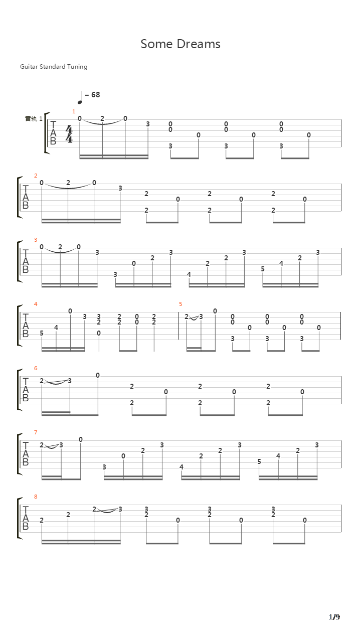 Some Dreams吉他谱