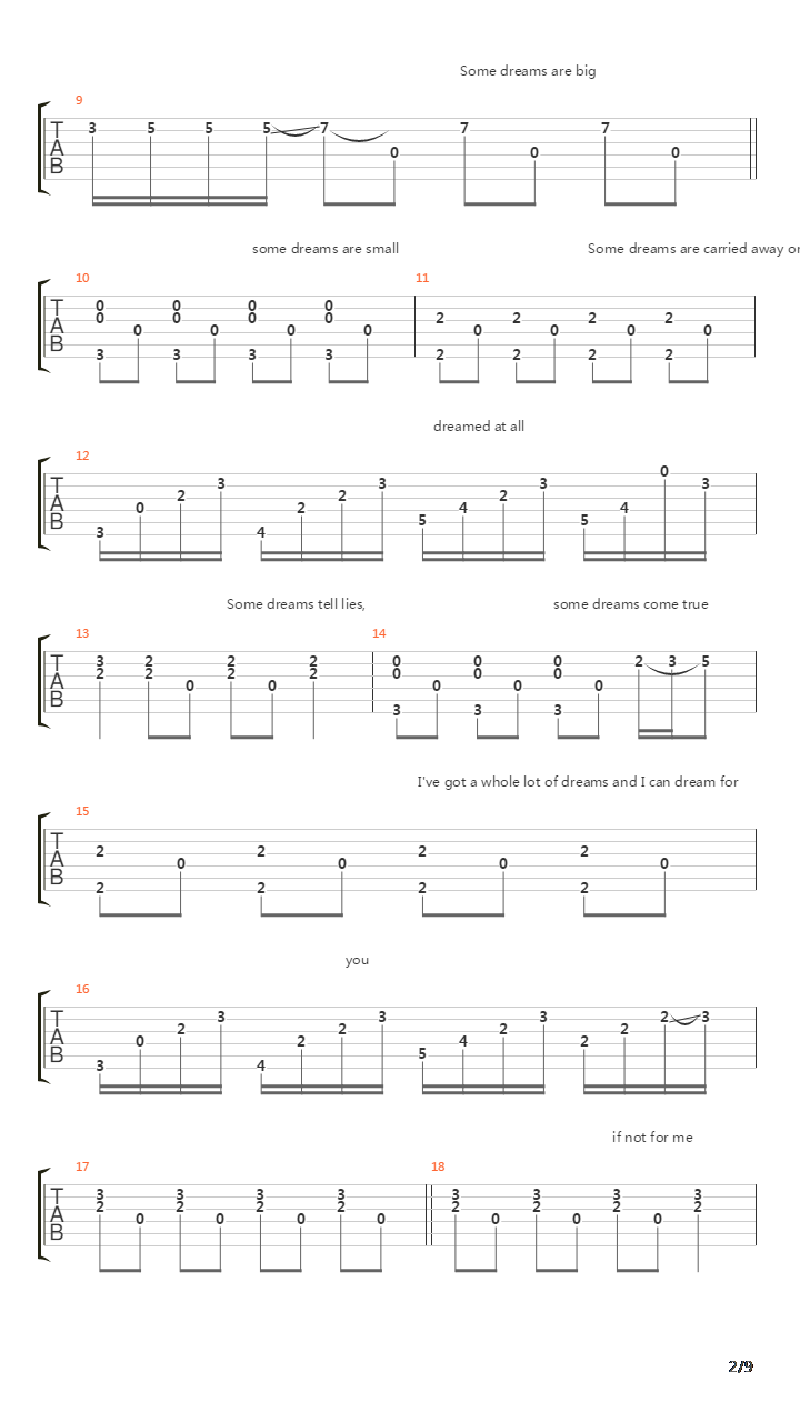 Some Dreams吉他谱