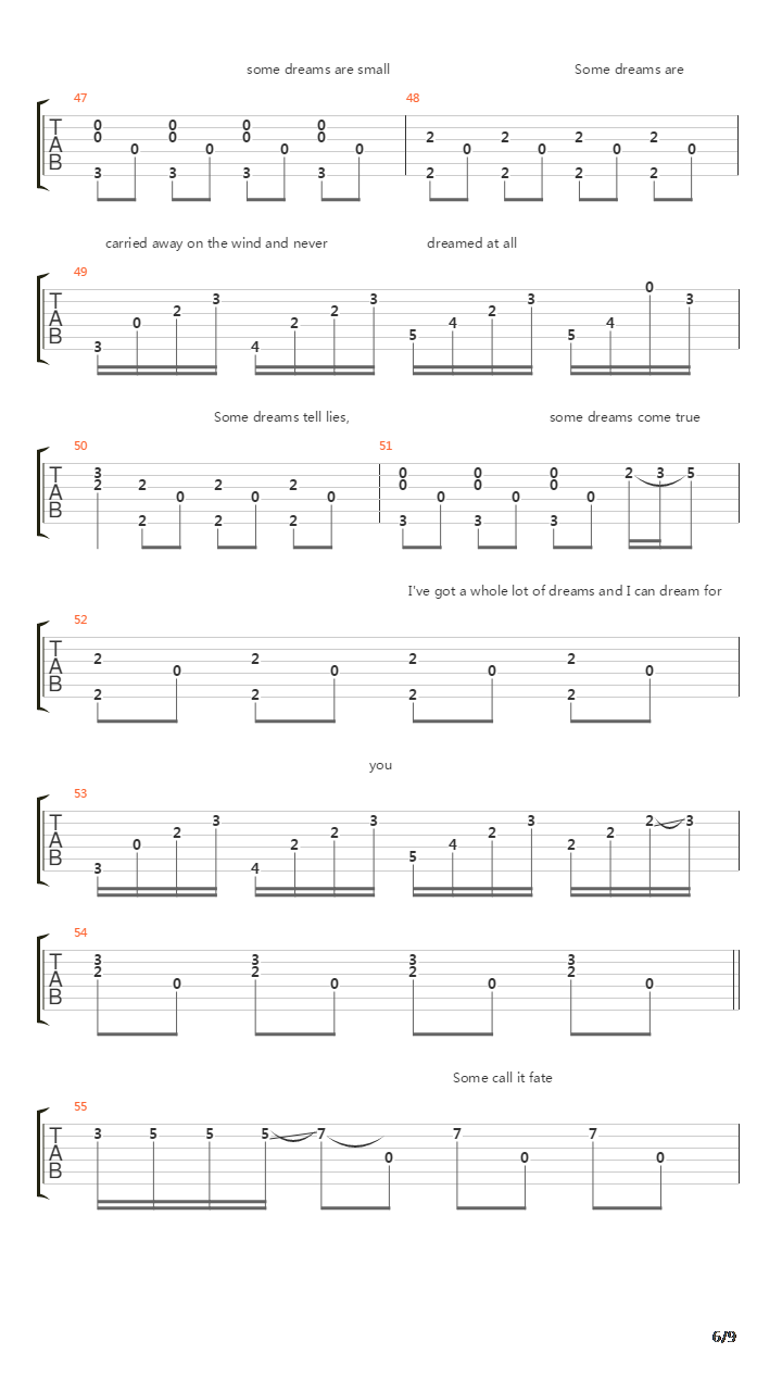 Some Dreams吉他谱