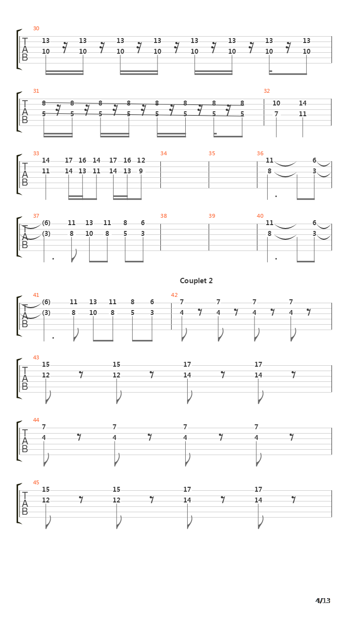 Ne Rendra Beau L'immonde吉他谱