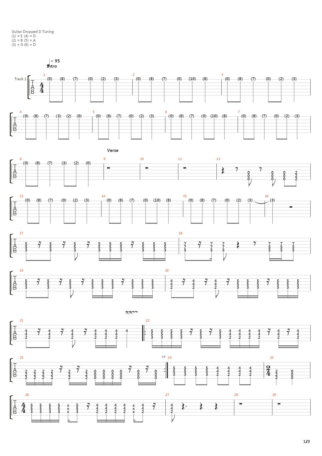 Falling Inside The Black吉他谱