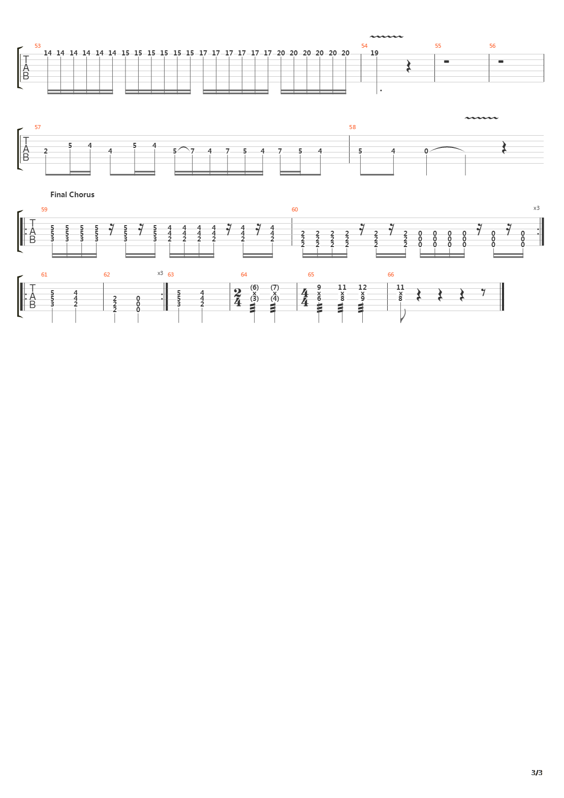 Falling Inside The Black吉他谱