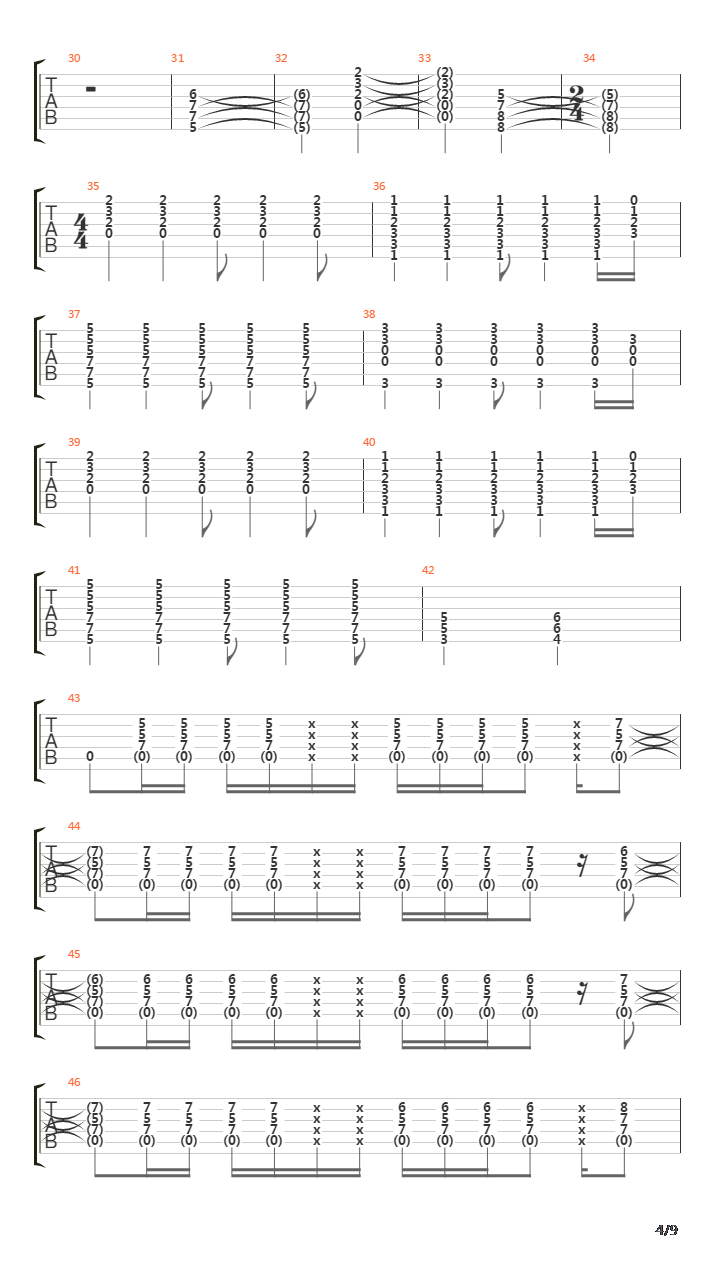 By The Swords(2 Guitars)吉他谱