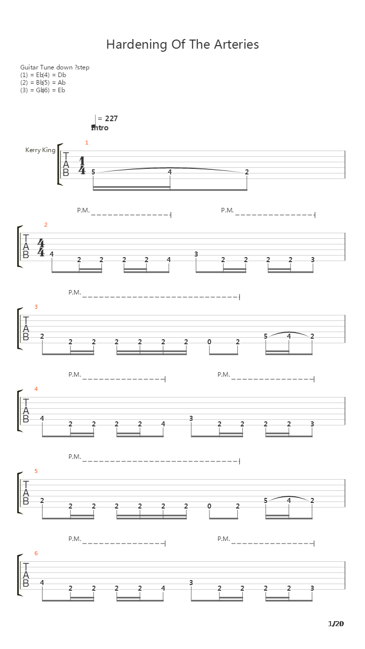 Hardening Of The Arteries吉他谱