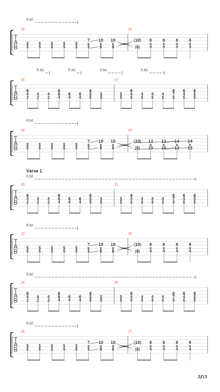 Vermillion吉他谱