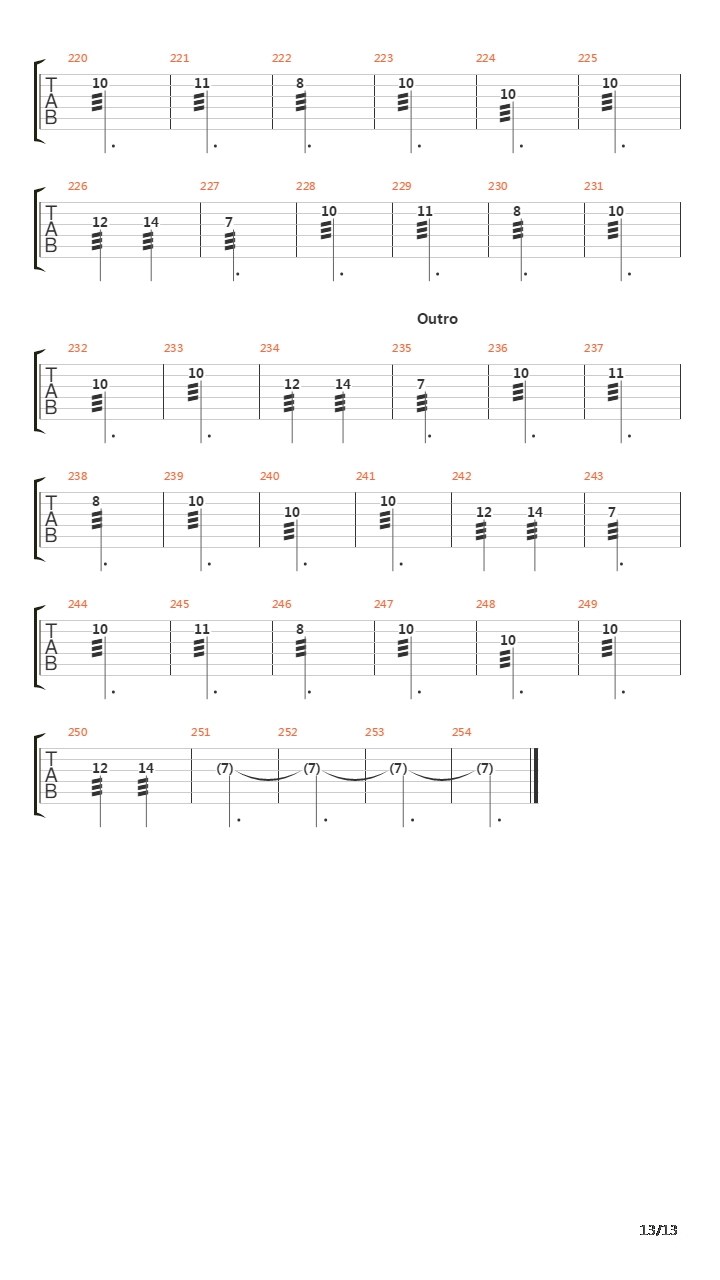 Vermillion吉他谱