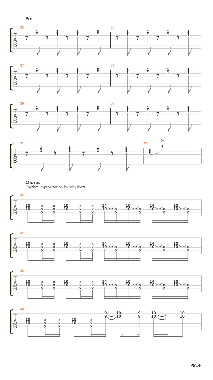 เซโรงัง吉他谱