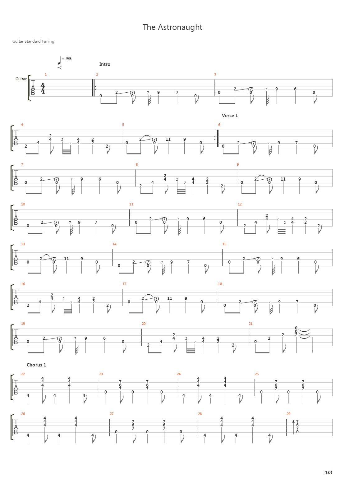 The Astronaut吉他谱