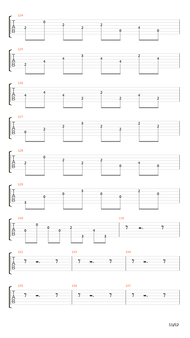 Fade To Black吉他谱