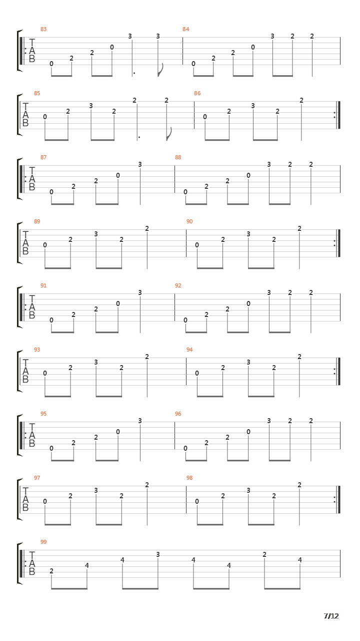 Fade To Black吉他谱