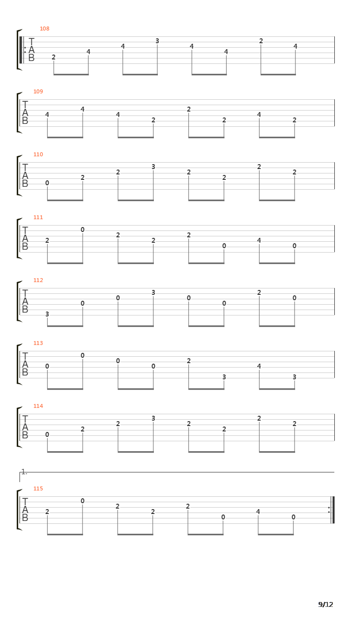 Fade To Black吉他谱