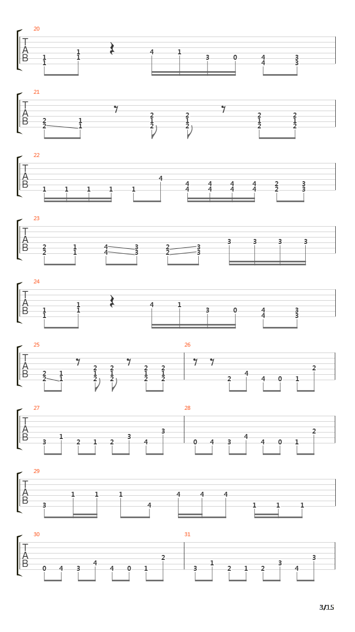 Surpressing The Mute吉他谱