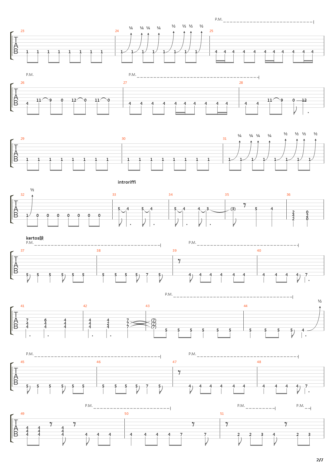 Puolikas Ihminen吉他谱